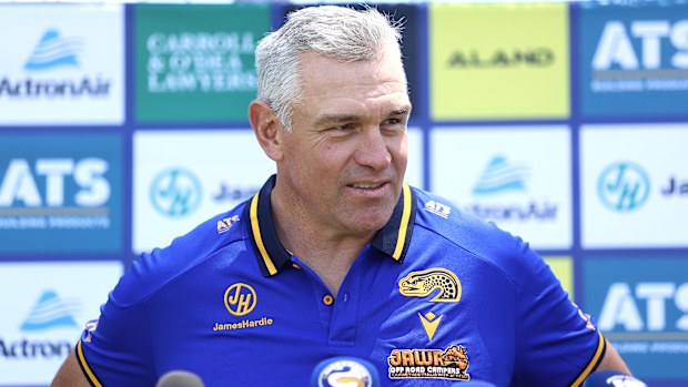 Head Coach Jason Ryles speaks to the media at a Parramatta Eels NRL pre-season press conference at Kellyville Park on November 22, 2024 in Sydney, Australia. (Photo by Matt Blyth/Getty Images)