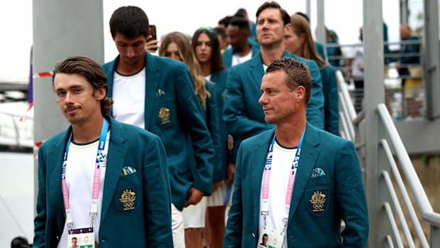 Alex De Minaur and Lleyton Hewitt 