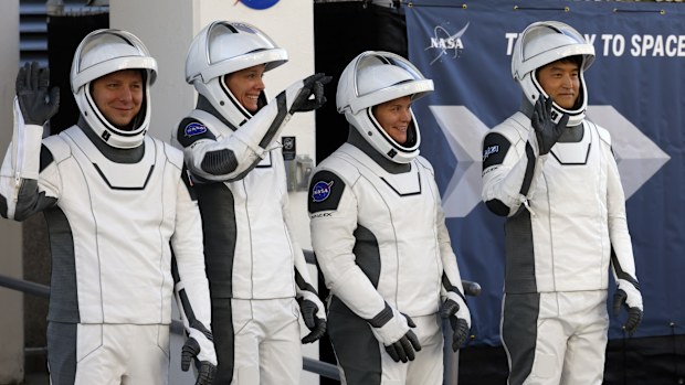 Cosmonaut Kirill Peskov, astronaut Nichole Ayers, astronaut Anne McClain and JAXA astronaut Takuya Onishi.