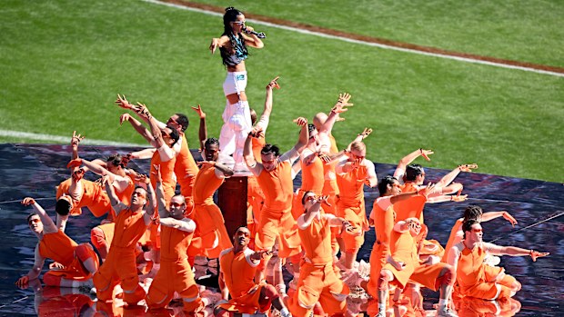 Katy Perry during the 2024 AFL Grand Final.