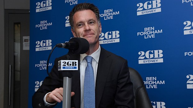 NSW Premier-elect Chris Minns during a 2GB interview with Ben Fordham in Sydney. March 27, 2023. Photo: Kate Geraghty