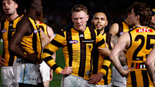 Hawks skipper James Sicily reflects after his side's loss to Port Adelaide.