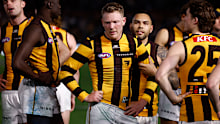 Hawks skipper James Sicily reflects after his side's loss to Port Adelaide.