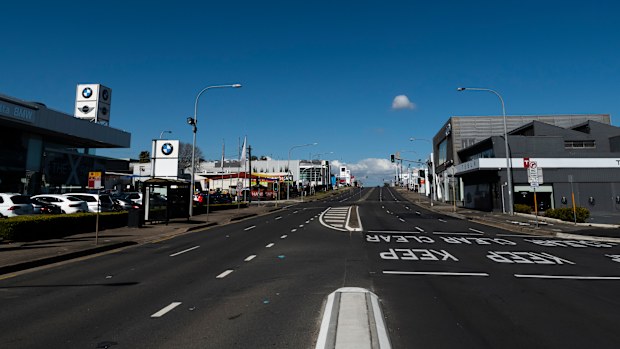 Parramatta, Sydney, during lockdown.