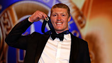 Matt Rowell with the Brownlow Medal. 