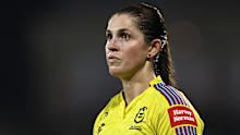 SYDNEY, AUSTRALIA - JUNE 02:  Touch judge Kasey Badger looks on during the round 14 NRL match between Wests Tigers and Canberra Raiders at Campbelltown Stadium on June 02, 2023 in Sydney, Australia. (Photo by Cameron Spencer/Getty Images)