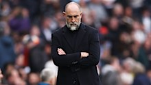 Igor Tudor looks dejected during the Premier League match.