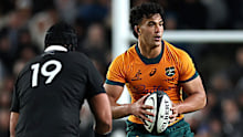 Joseph-Aukuso Suaalii of Australia charges forward.