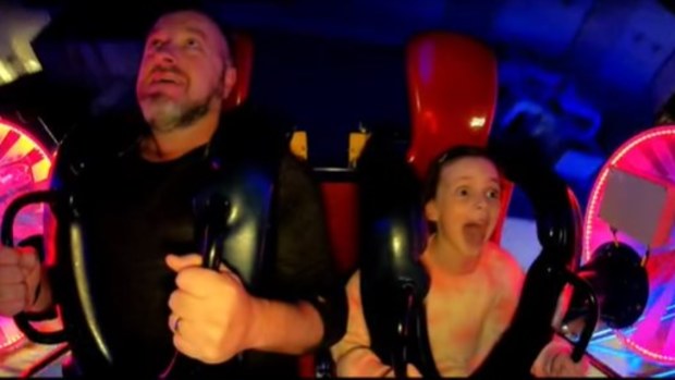 Nine-year-old Molly passes out on Slingshot. 