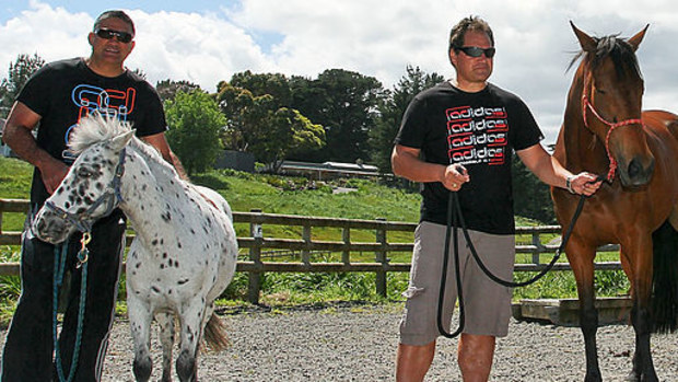 Highlanders coach Jamie Joseph and Chiefs coach Dave Rennie in 2011.