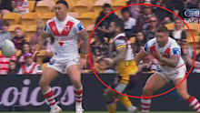 Tariq Sims was binned for a late hit on Adam Reynolds.