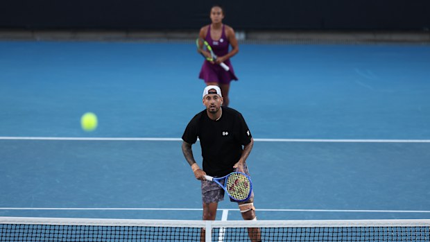 Nick Kyrgios and Leylah Fernandez faced a stern first-round test at Melbourne Park.