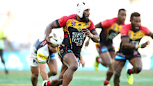 Cropped: The PNG Hunters in the 2017 State Championships Final against the Penrith Panthers on NRL Grand Final day.