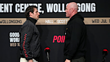 Curtis Scott and Barry Hall face off. 