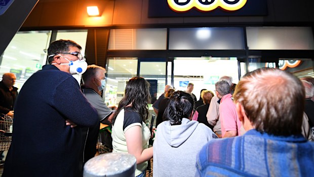 For a second day, Woolworths has allowed the elderly access to early morning shopping ahead of the general public due to panic buying as Covid-19 fears mount. 