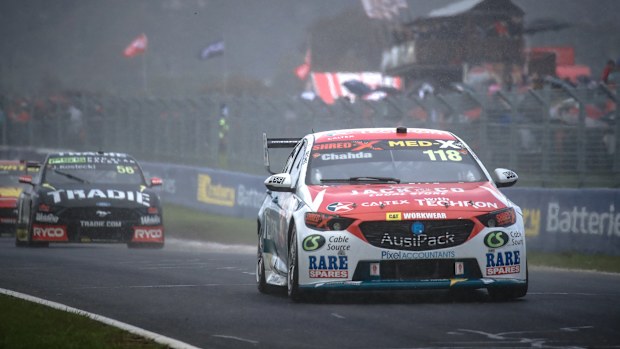 Matt Chahda on track in the Caltex Young Stars Wildcard at the Bathurst 1000.