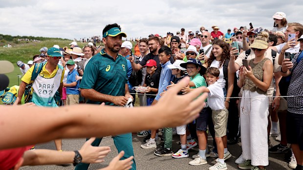 Jason Day of Team Australia walks to the 13th tee during Day Three of the Men's Individual Stroke Play on day eight of the Olympic Games Paris 2024 at Le Golf National on August 03, 2024 in Paris, France. (Photo by Kevin C. Cox/Getty Images)