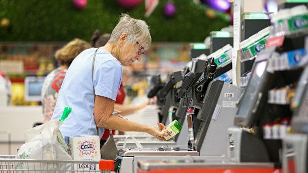 Customers shop at Coles