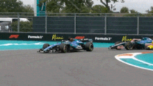 Gasly was flipped after contact with Liam Lawson. 