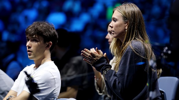 Katie Boulter, the fiancée of Australian star Alex de Minaur, was seen watching him compete at the 2025 ATP Finals.