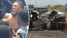 Boxing champ Anthony Joshua was pulled alive from a fatal crash.