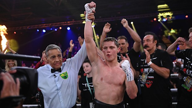 Nikita Tszyu is announced the victor against Jack Brubaker by TKO.