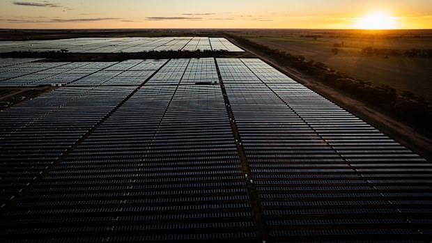 Solar farm in Red Cliffs, Victoria.