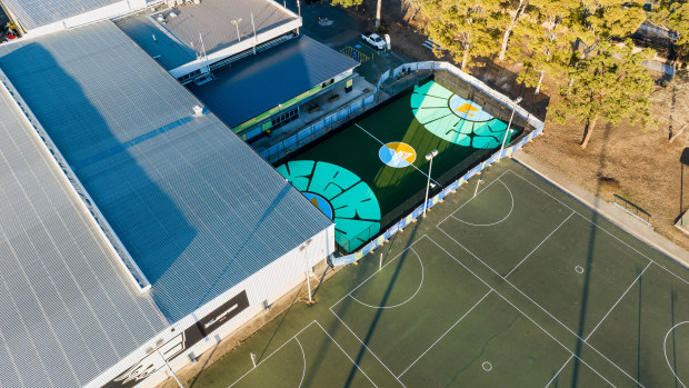 The Sam Kerr field, constructed by EA Sports' FC Futures program in conjunction with the PCYC, in Auburn.