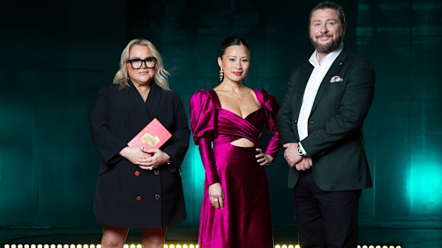 Snackmasters 2022: Hosts Evie, Poh and Scott Pickett.