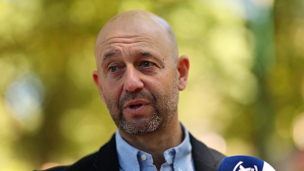 MELBOURNE, AUSTRALIA - DECEMBER 28: Todd Greenberg speaks to media during the Summer Fest Fan Zone in Yarra Park   on December 28, 2025 in Melbourne, Australia. (Photo by Morgan Hancock/Getty Images for Cricket Australia)