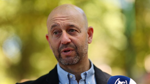 MELBOURNE, AUSTRALIA - DECEMBER 28: Todd Greenberg speaks to media during the Summer Fest Fan Zone in Yarra Park   on December 28, 2025 in Melbourne, Australia. (Photo by Morgan Hancock/Getty Images for Cricket Australia)