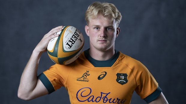 Tom Lynagh poses during a Wallabies portrait session.