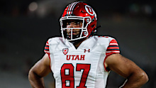 Utah Utes tight end Thomas Yassmin (87). (Photo by Kevin Abele/Icon Sportswire via Getty Images)