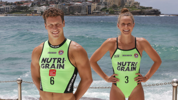 NSW Iron champions Jackson Borg and Lizzie Welborn.
