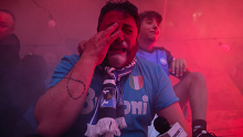  Napoli fans celebrate after winning the Serie A championship.
