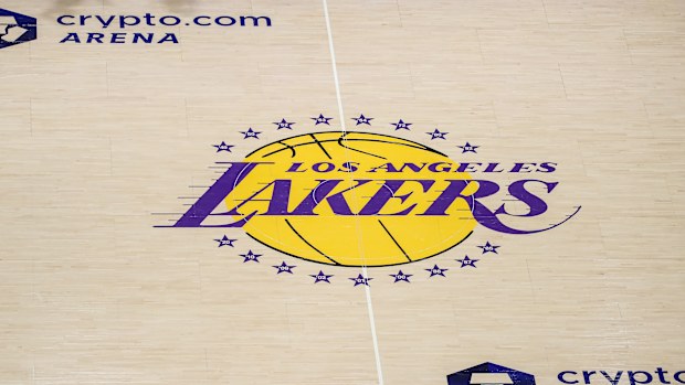 The Los Angeles Lakers court.