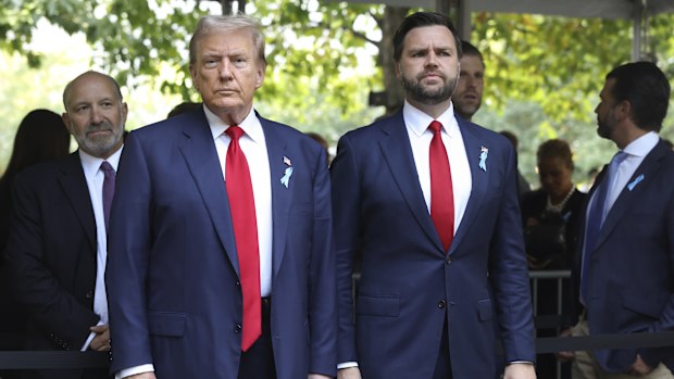 Former US President Donald Trump, JD Vance