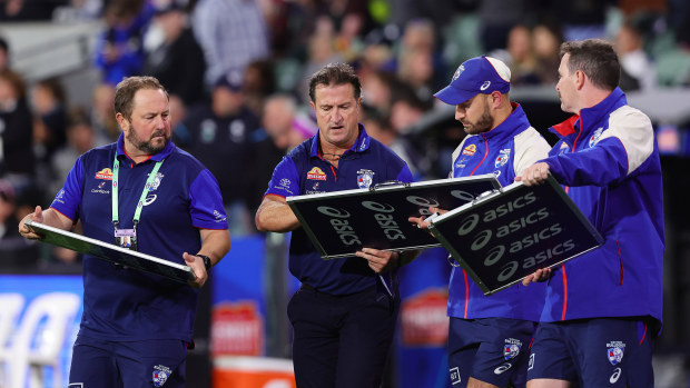 Luke Beveridge says he will move on from an interesting goal review call.