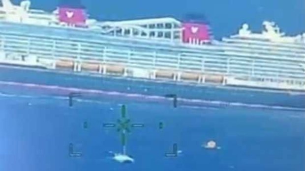 A Disney cruise ship helped rescue four boaters that were left stranded off the coast of Bermuda.