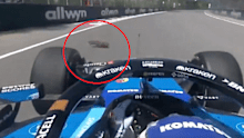 Alex Albon encounters a groundhog at the Canadian Grand Prix.