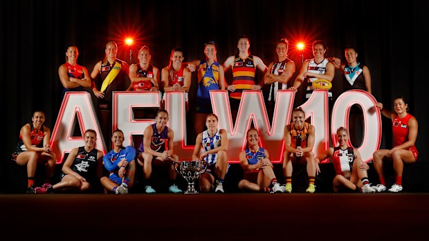 The AFLW captains ahead of the league's milestone 10th season.