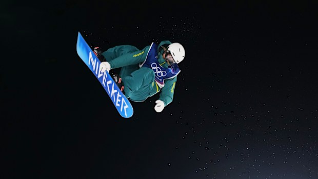 Australia's Meila Stalker competes during the women's snowboard big air qualifications at the 2026 Winter Olympics, in Livigno, Italy, Sunday, Feb. 8, 2026. (AP Photo/Abbie Parr)