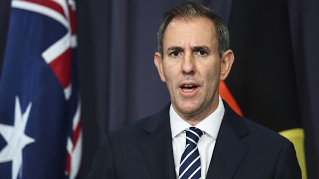 Treasurer Dr Jim Chalmers during a press conference at Parliament House in Canberra on Tuesday 31 March 2026. fedpol Photo: Alex Ellinghausen