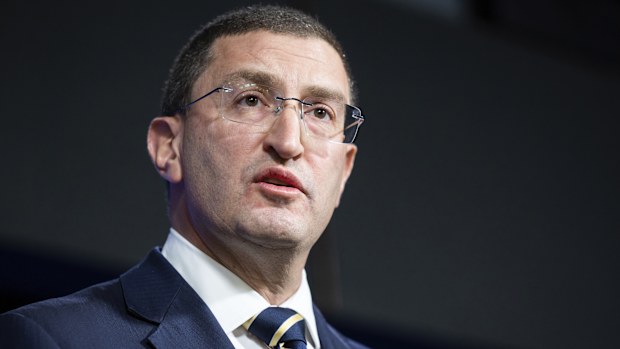 Shadow Attorney-General and Shadow Minister for Indigenous Australians Julian Leeser during an address to the National Press Club of Australia in Canberra on Monday 3 April 2023. fedpol Photo: Alex Ellinghausen