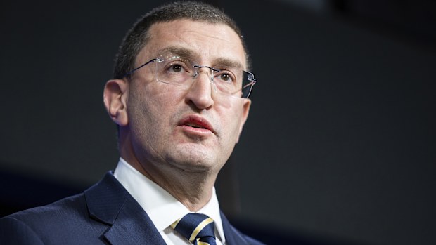 Shadow Attorney-General and Shadow Minister for Indigenous Australians Julian Leeser during an address to the National Press Club of Australia in Canberra on Monday 3 April 2023. fedpol Photo: Alex Ellinghausen