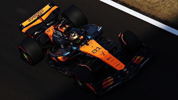 Oscar Piastri of Australia driving the (81) McLaren MCL39 Mercedes on track during qualifying ahead of the F1 Grand Prix of China at Shanghai International Circuit on March 22, 2025 in Shanghai, China. (Photo by Clive Rose/Getty Images)