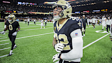 NEW ORLEANS, LOUISIANA - NOVEMBER 10: Tyrann Mathieu #32 of the New Orleans Saints celebrates after defeating the Atlanta Falcons at Caesars Superdome on November 10, 2024 in New Orleans, Louisiana. (Photo by Jonathan Bachman/Getty Images)