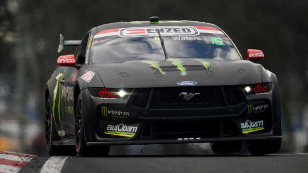 The No.6 Ford Mustang driven by Cameron Waters and James Moffat.