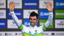 WOLLONGONG, AUSTRALIA - SEPTEMBER 25: Third place Michael Matthews of Australia on the podium during the Men's Elite Road Race at the UCI Road World Championship in Wollongong on September 25, 2022. (Photo by Steven Markham/Icon Sportswire)