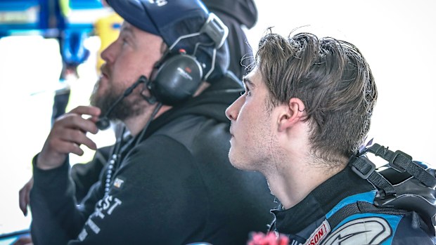 Jaylyn Robotham in the Caltex Young Stars pit at the Bathurst 1000.